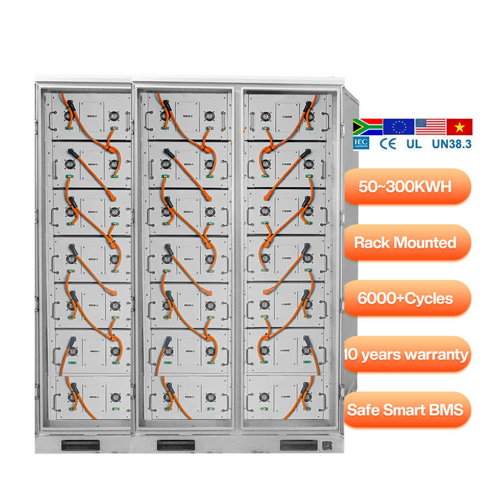 Industrial all in one solar power system 100 kw solar system solar energy system with batteries 215kwh