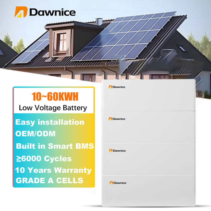 Low Voltage Energy Storage Battery 51.2v 48v 10kwh 20kwh 30kwh Lithium Lifepo4 Stackable Battery