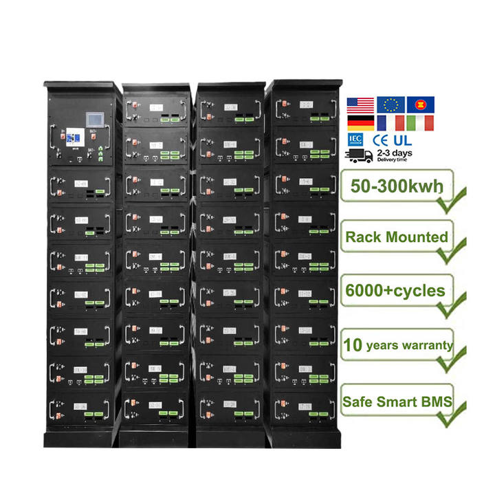 OEM li ion 100kw 50Kwh 80Kwh 90kwh 280kwh 300kwh 200 kwh rechargeable lithium ion battery 384V lithium battery Affordable Wholesale