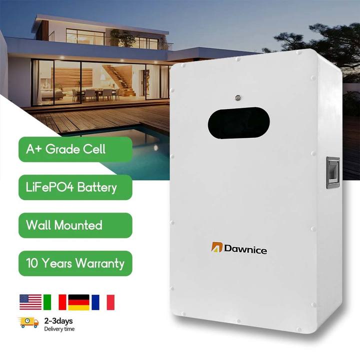 Power Solar Wall 200Ah 5Kwh 10Kwh 15Kwh Solar Energy Storage Battery Lifepo4 48V Wall Mount Lithium Battery