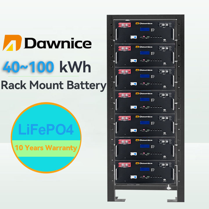 Smart BMS LiFePO4 High Volt 50 kwh 100kwh Lithium ion Server Rack Mounted Battery Pack lifepo4  For Solar System OEM Manufacturer