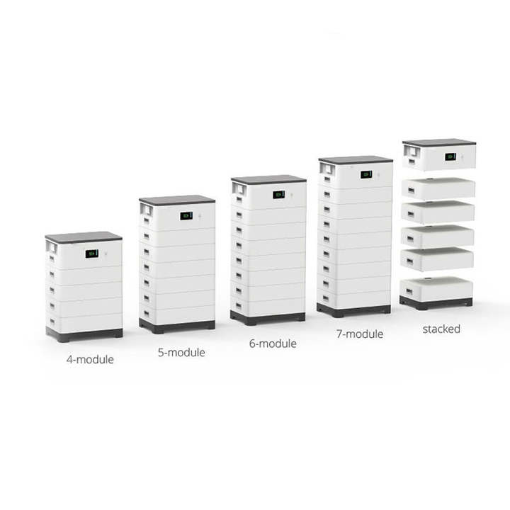 Stackable Modular Battery 100V 200V Solar Photovoltaic Energy Storage System 50Ah Household Stacked Modular Battery Pack