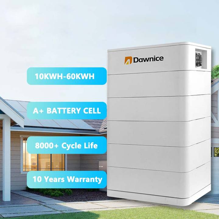 Stackable Modular Dawnice 48v 10kwh-60kwh Home Solar System Energy Storage Battery 48v Lifepo4 Lithium Ion CAN Communication