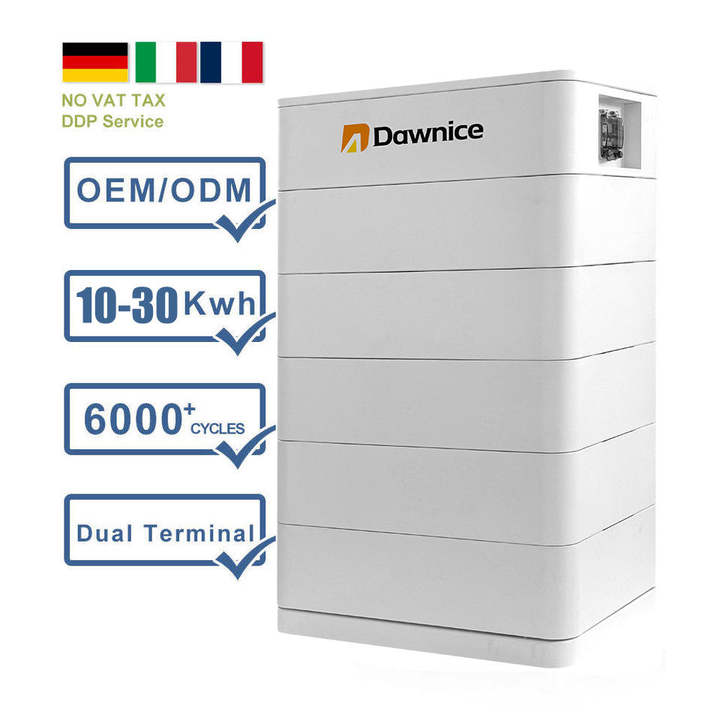 Stacked LiFePO4 lithium batteries Pack in parallel with Home Energy Storage Batteries 51.2V 400Ah 20kwh