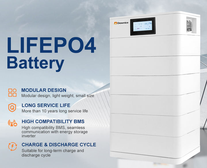 Touch Screen Home Energy Storage Solar 51.2v 48v 100ah 200ah 300ah 400ah Stacked Lifepo4 Battery Manufacturing Firm