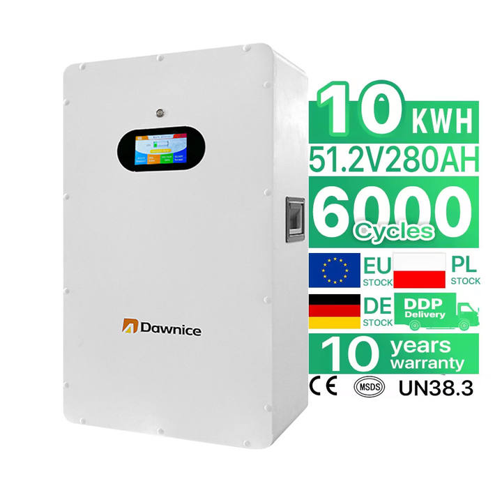 Ultra-Thin 51.2V 10Kwh Wall-Mounted Solar Energy Storage Batteries Lithium Iron Phosphate Lifepo4 Battery Pack