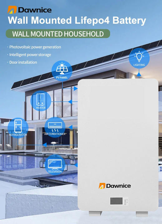 Powerwall home lithium battery solar storage wall mount 24V 100Ah 200Ah LiFePO4 2.5kwh 5kwh power wall battery Export-Oriented Factory Wholesale