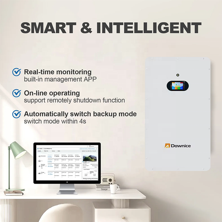 Wall mount battery 5kw 51.2v home use lifepo4 8000 cycle lifepo4 battery 5kw power wall  supply Household Energy Storage Battery Manufacturing Solutions Chain