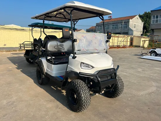 New Design 4 Seat Solar Panel 48V 72V Lithium Battery Sightseeing Club Beach Buggy Electric Golf Carts