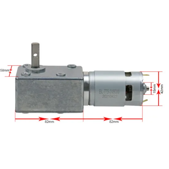 Manufacturer Supply 5882wg775 DC Gearmotor Electric 12V DC Worm Gear Motor with High Torque