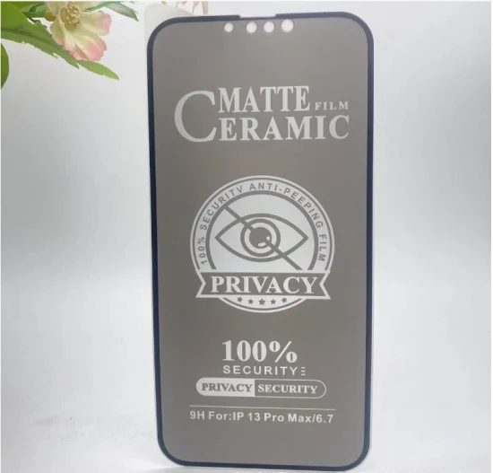 Matte Privacy Cemaric Tempered Glass 100d HD Explosion-Proof Security Cemarics