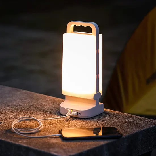 2-in-1 Dimmable Solar Camping Light, Waterproof Gear with USB Charging