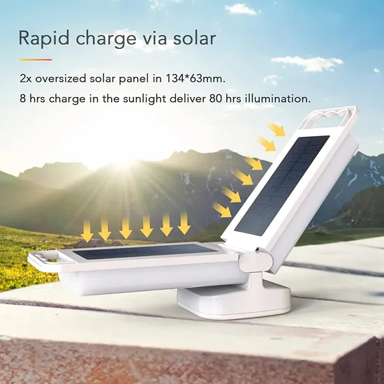 2 in 1 Waterproof Camping Light Solar Portable Lamp with USB Charging