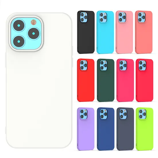 2.0mm Silicone TPU Mobile Phone Case for iPhone 15 14 13 7/8