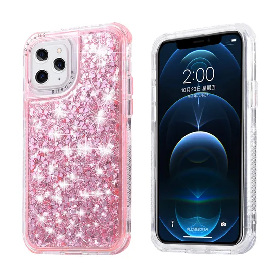 3 in 1 Fashion Bling Glitter Phone Case for iPhone 15 PRO Max 14 12 11 PRO 13 Girly Mobile Cover Shiny Designs