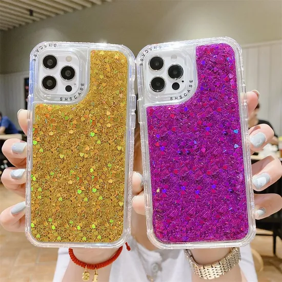 3 in 1 Fashion Bling Glitter Phone Case for iPhone 15 PRO Max 14 12 11 PRO 13 Girly Mobile Cover Shiny Designs