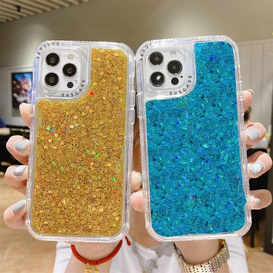 3 in 1 Fashion Bling Glitter Phone Case for iPhone 15 PRO Max 14 12 11 PRO 13 Girly Mobile Cover Shiny Designs