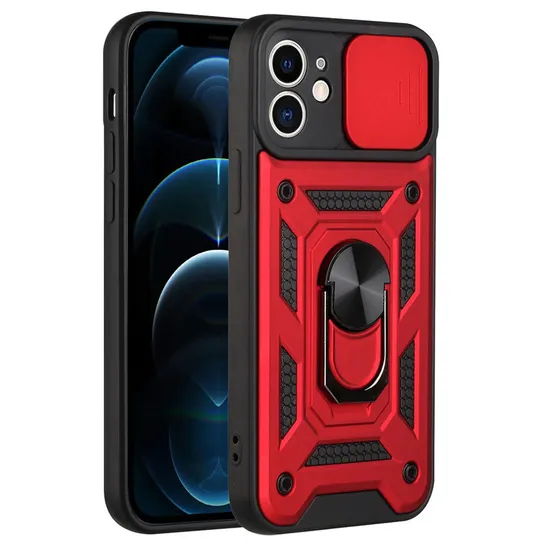 Armor Phone Case with Slide Window Camera Protector for iPhone 16 PRO