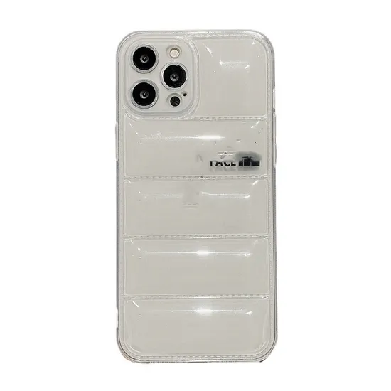 Branded Logo Transparent Puffer Phone Case North Jacket Face Cases