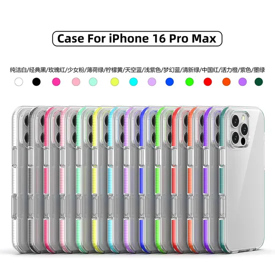 Candy Color Shockproof Transparent Soft TPU Phone Case for iPhone 16 PRO Max