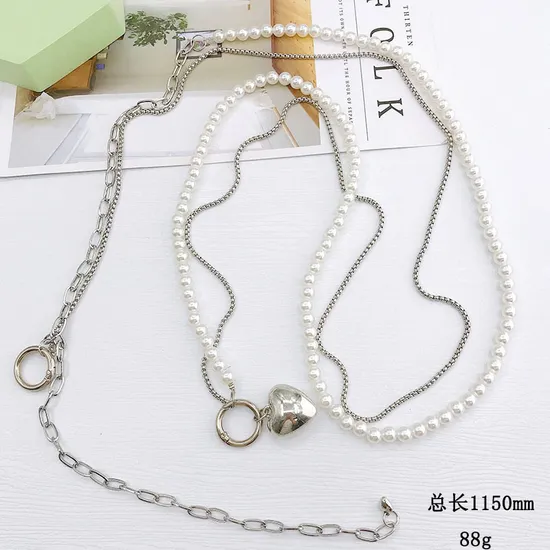 DIY Mobile Phone Charm Strap Chain Wholesale Handmade Colors Fruit Pearl Polymer Beaded Phone Lanyard Wrist Crossbody Woman Girls