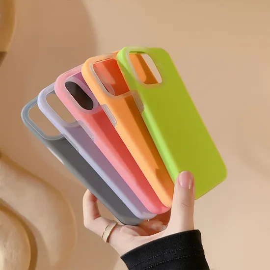 Dopamine Color Ins Jelly Liquid Silicone Mobile Phone Case for iPhone 15