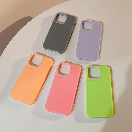 Dopamine Color Ins Jelly Liquid Silicone Mobile Phone Case for iPhone 15