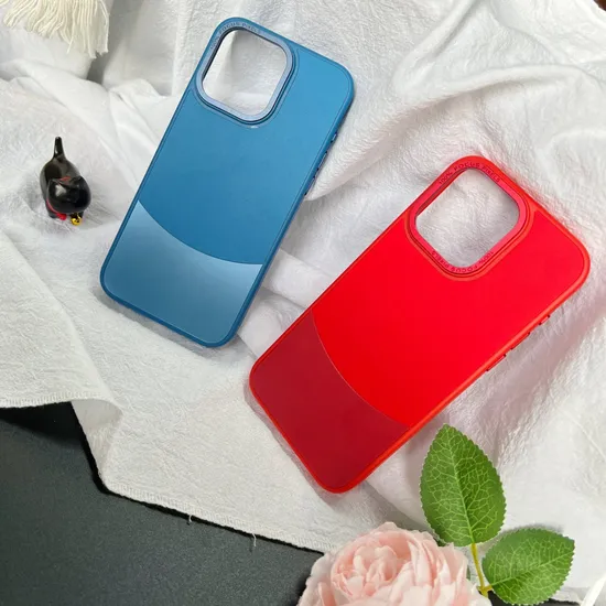 Fashion 3 in 1 Double Dual Colors Phone Case for iPhone 15 PRO Max 14 13 12 11 PRO Stitching in Half Color