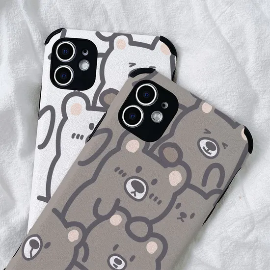 Fashion Cartoon Phone Case for iPhone 11/12/13/14/15 Animal Pink Leopard