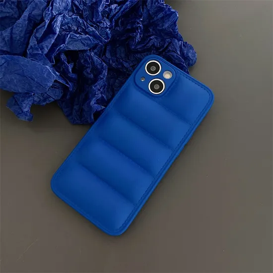 Fashion Color Puffer Case Down Jacket Mobile Phone Phone for iPhone 14 15 PRO Max