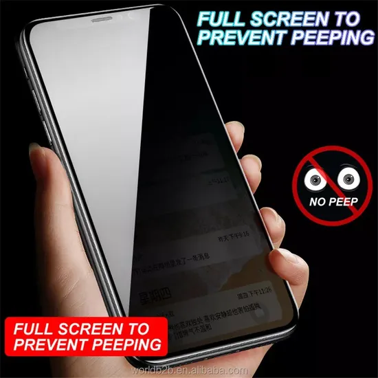 Full Cover Privacy Screen Protector Anti-Spy Peeping Tempered Glasses