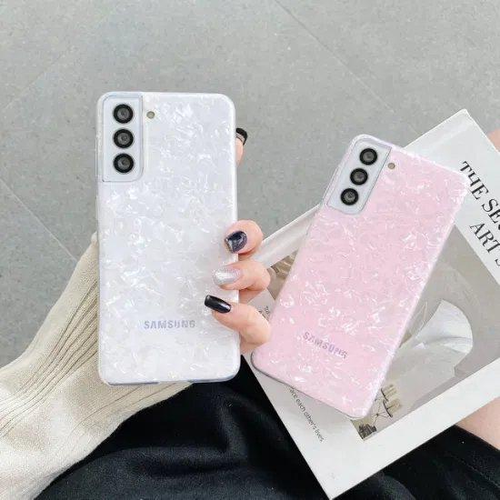 Girly Bling Shell Glitter Phone Case for Samsung A14 A34 A54 4G 5g S23 Ultra A73 A53 Mobile Phone Cover Case Glossy Marble