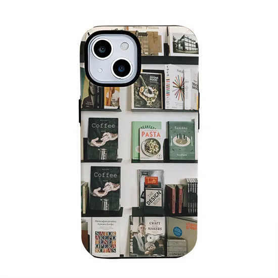 Ins British Style Customized Printing Sublimation Mobile Phone Case for Apple iPhone 15pm Double Layer 2-in-1