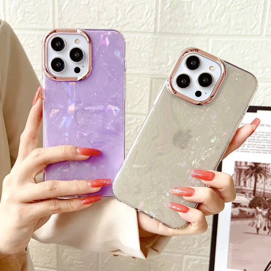 Ins Style Fancy Shell Electroplating Mobile Cell Cover for iPhone15 Phone Case for iPhone 11 12 13 14 PRO Plus Max