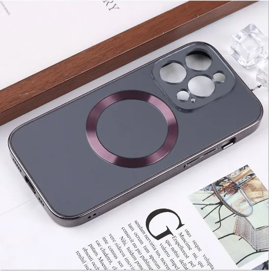 Logo Magnetic Mobile Phone Cases for 14PRO Max Wireless Charging Covers