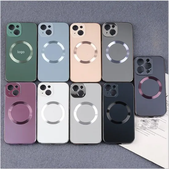 Logo Magnetic Mobile Phone Cases for 14PRO Max Wireless Charging Covers