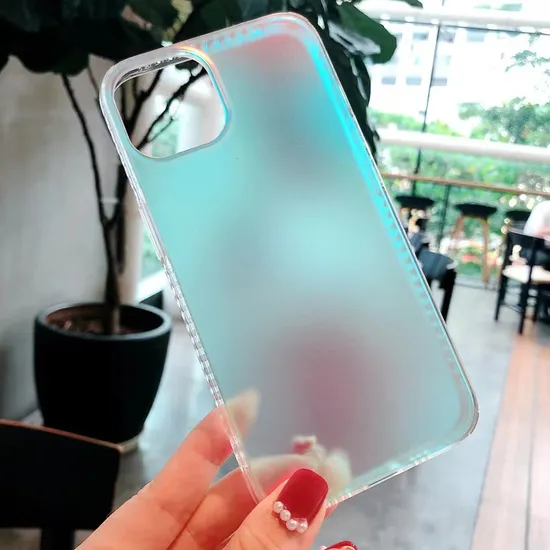 Luxury Laser Gradient Phone Case Soft Edge for iPhone 15 PRO Max Frosted Phone Cover for iPhone 13 14 PRO Max