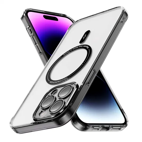 Luxury Mobile Phone Case for iPhone 16 15 PRO Max Magnetic Phone Cover with Metal Camera Protection