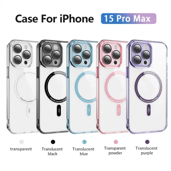 Luxury Mobile Phone Case for iPhone 16 15 PRO Max Magnetic Phone Cover with Metal Camera Protection