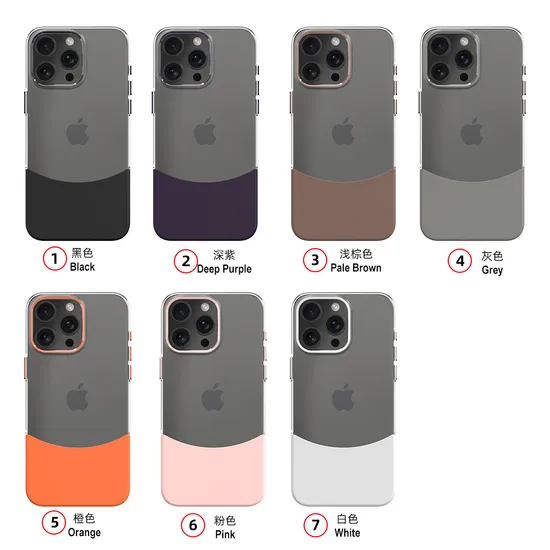 Luxury Splicing Colors Hard PC Mobile Phone Case for iPhone 15