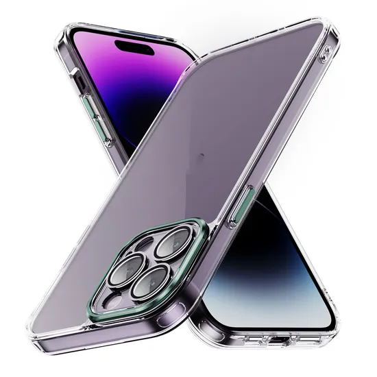 New Arrival Transparent PC Phone Case Luxury Glass Camera Protective Shockproof Case for iPhone 15 PRO Max 11 12 13 14 PRO Max