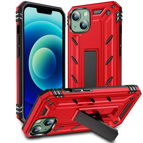 Shockproof Hard PC Rugged Back Cover 2 in 1 Ddefend Mobile Phone Case with Kickstand for iPhone 15 14 13 12 PRO Max