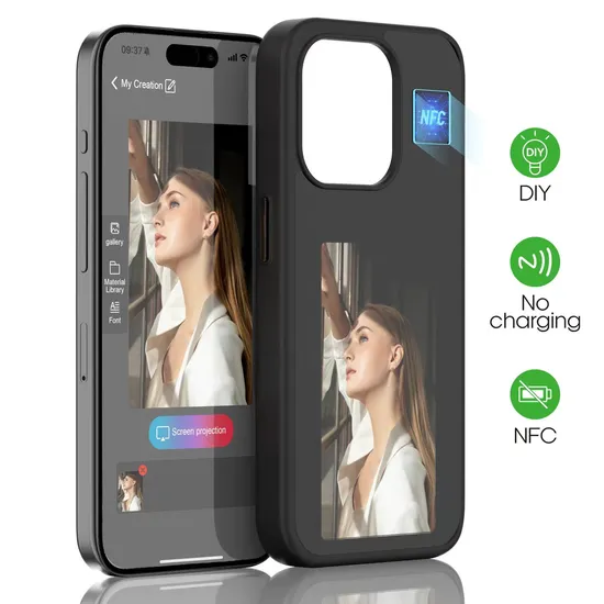 Smart NFC Ink Phone Screen Case for iPhone Long Lasting Imaging DIY Display Phone Cover