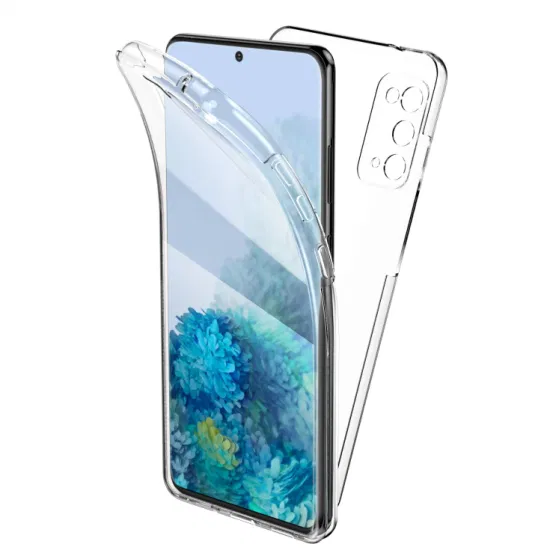 Transparent 360 Degree Full Cover TPU Film Hard PC Back Phone Case for Samsung Xiaomi