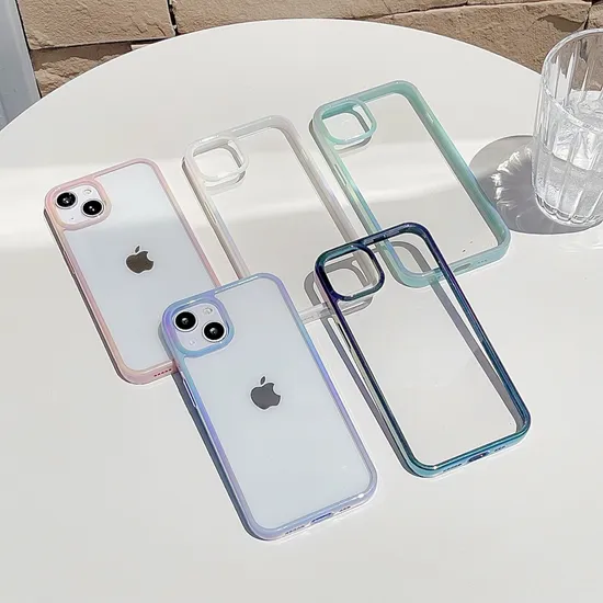 Transparent Mobile Phone Case Laser Bumper Frame for iPhone 15 PRO