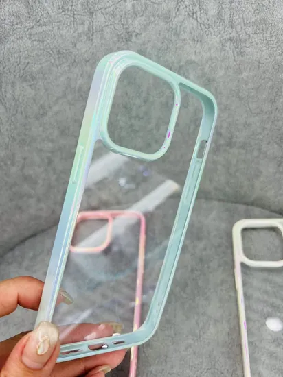 Transparent Mobile Phone Case Laser Bumper Frame for iPhone 15 PRO