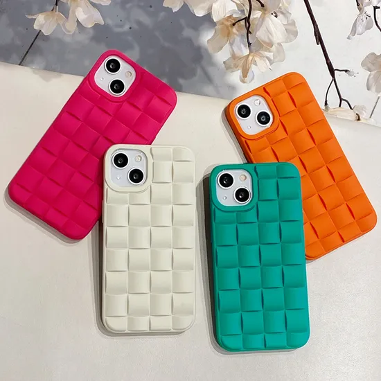 Trendy Fashion Mobile Phone Case Stereoscopic Magic Square Woven Pattern for iPhone 6 7 8 X 11 12 13 14 PRO Max