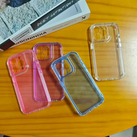 Wholesale Translucent Candy Color PC TPU Space Mobile Phone Case for iPhone 15PRO