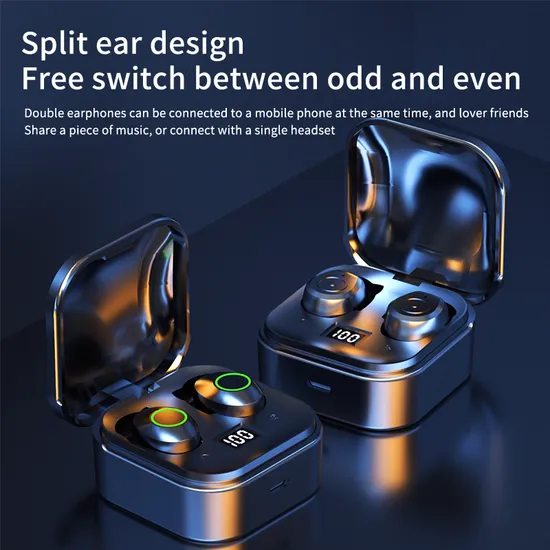 Mini in-Ear Headphones Noise Reduction HiFi Stereo Tws Earphones Waterproof Bt 5.1 LED Display Wireless Bluetooth Earbuds