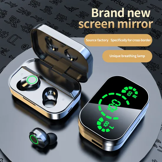 Yd03 Noise Reduction Bluetooth 5.3 LED Display in-Ear Tws Earphones HiFi Stereo Waterproof Wireless Earbuds